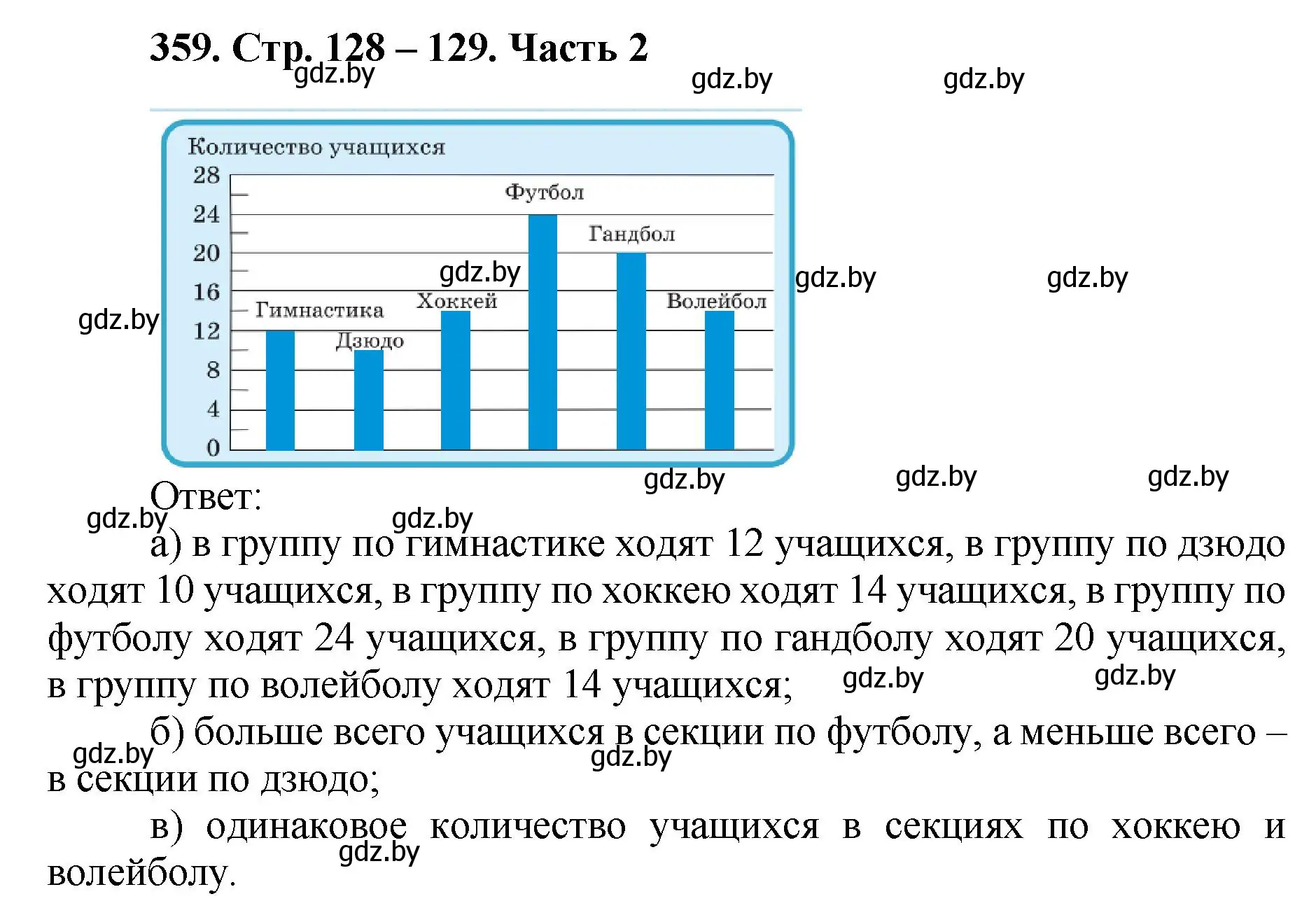 Решение 4. номер 359 (страница 128) гдз по математике 5 класс Герасимов, Пирютко, учебник 2 часть