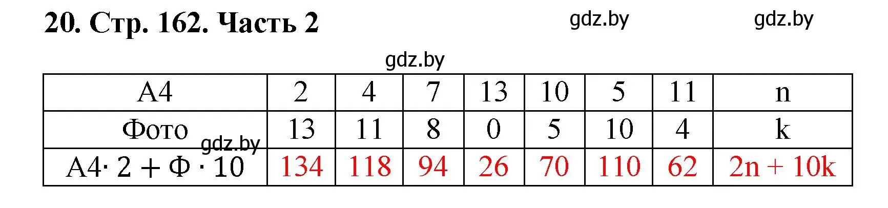 Решение 4. номер 20 (страница 162) гдз по математике 5 класс Герасимов, Пирютко, учебник 2 часть