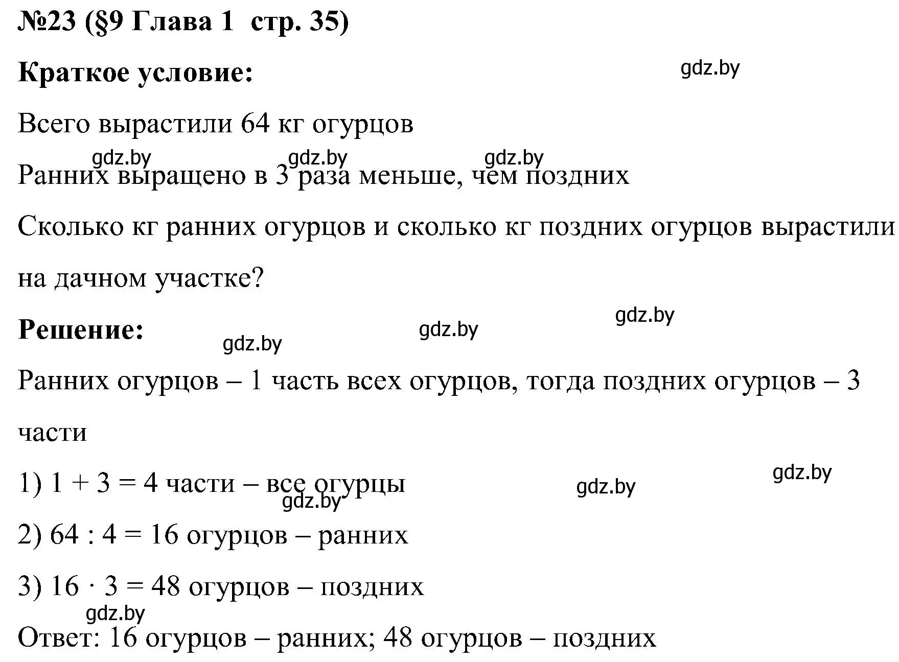 Решение номер 23 (страница 35) гдз по математике 5 класс Пирютко, Терешко, сборник задач