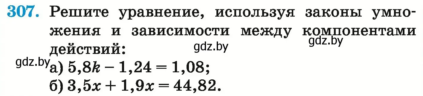 Условие номер 307 (страница 63) гдз по математике 6 класс Герасимов, Пирютко, учебник