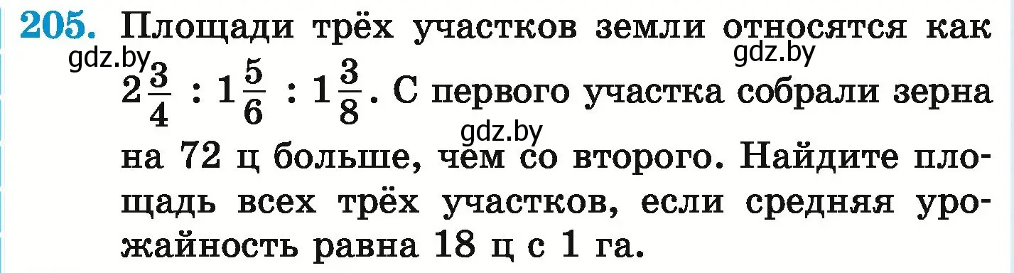 Условие номер 205 (страница 132) гдз по математике 6 класс Герасимов, Пирютко, учебник