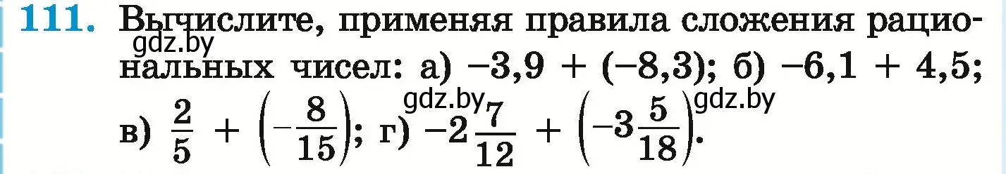 Условие номер 111 (страница 204) гдз по математике 6 класс Герасимов, Пирютко, учебник