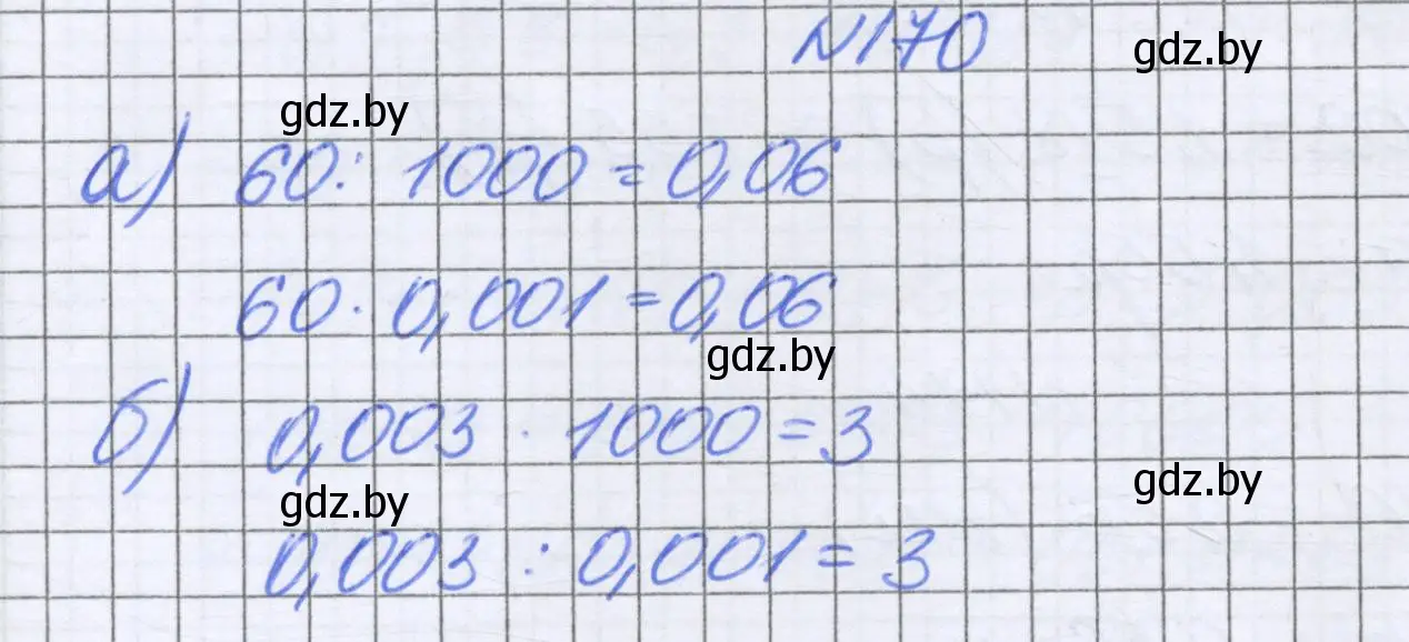 Решение номер 170 (страница 40) гдз по математике 6 класс Герасимов, Пирютко, учебник