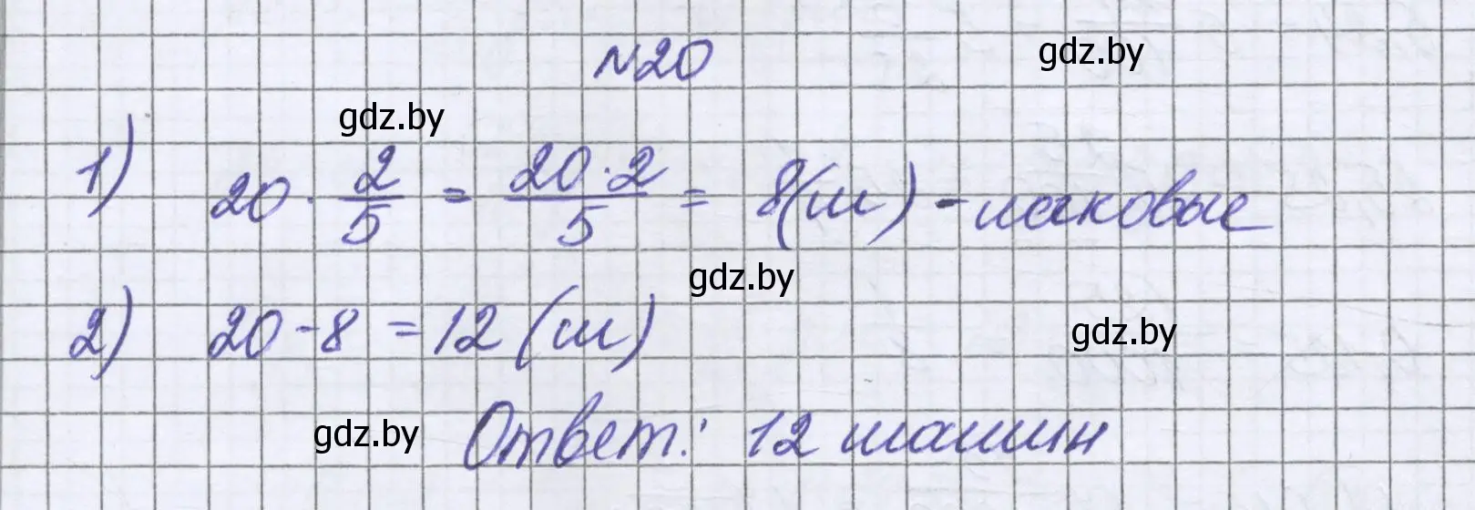 Решение номер 20 (страница 10) гдз по математике 6 класс Герасимов, Пирютко, учебник