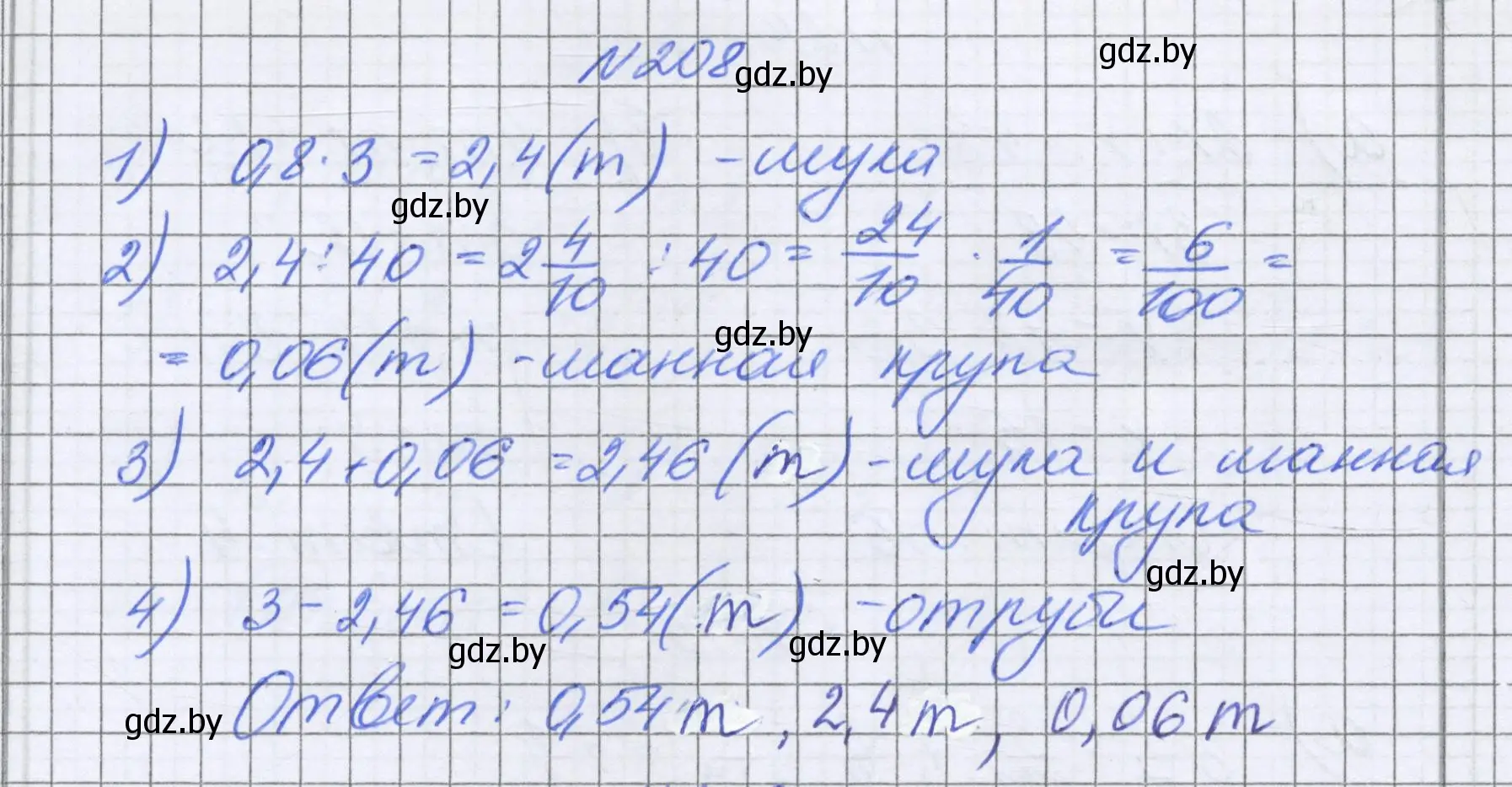 Решение номер 208 (страница 46) гдз по математике 6 класс Герасимов, Пирютко, учебник