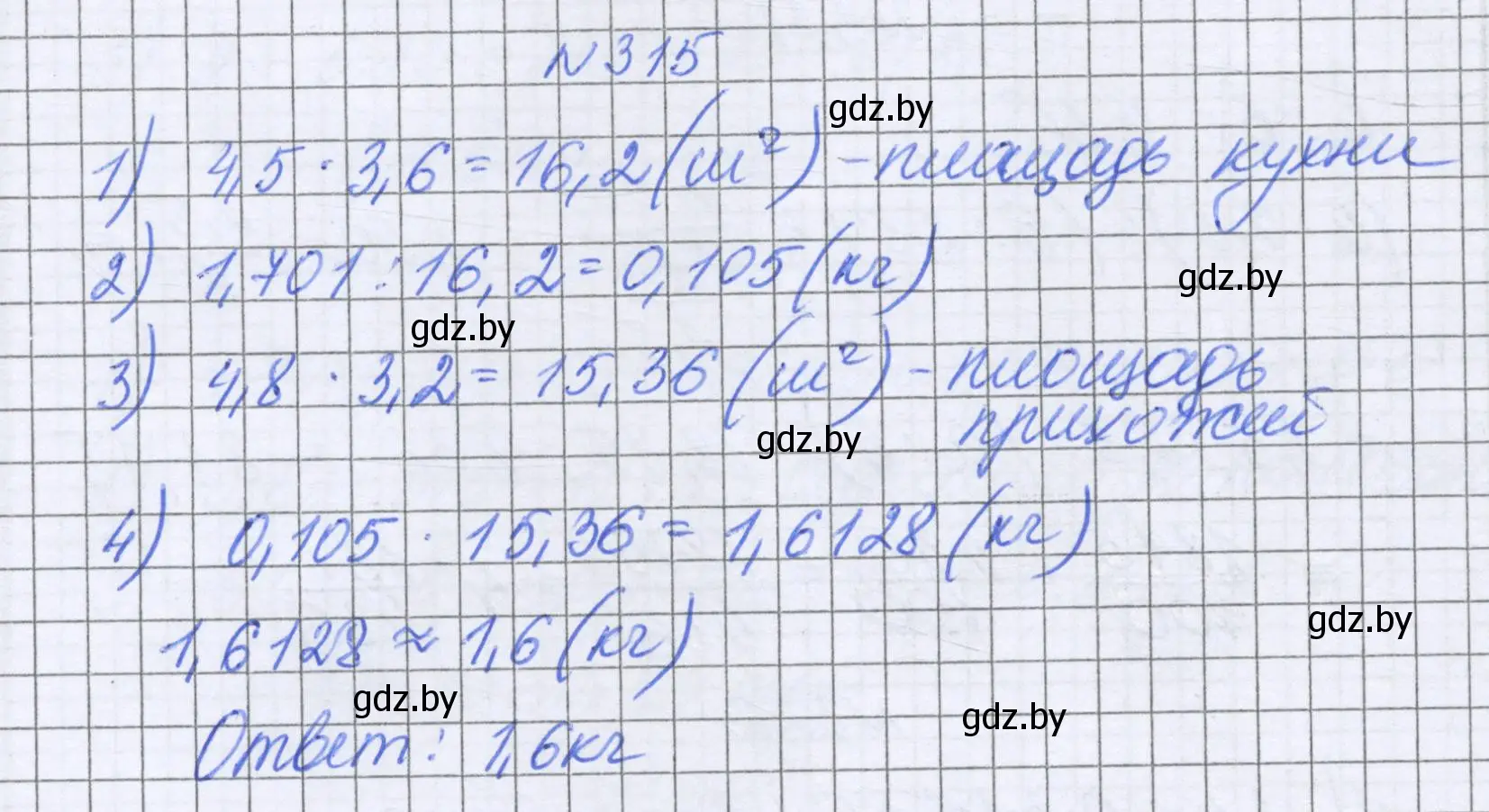 Решение номер 315 (страница 63) гдз по математике 6 класс Герасимов, Пирютко, учебник