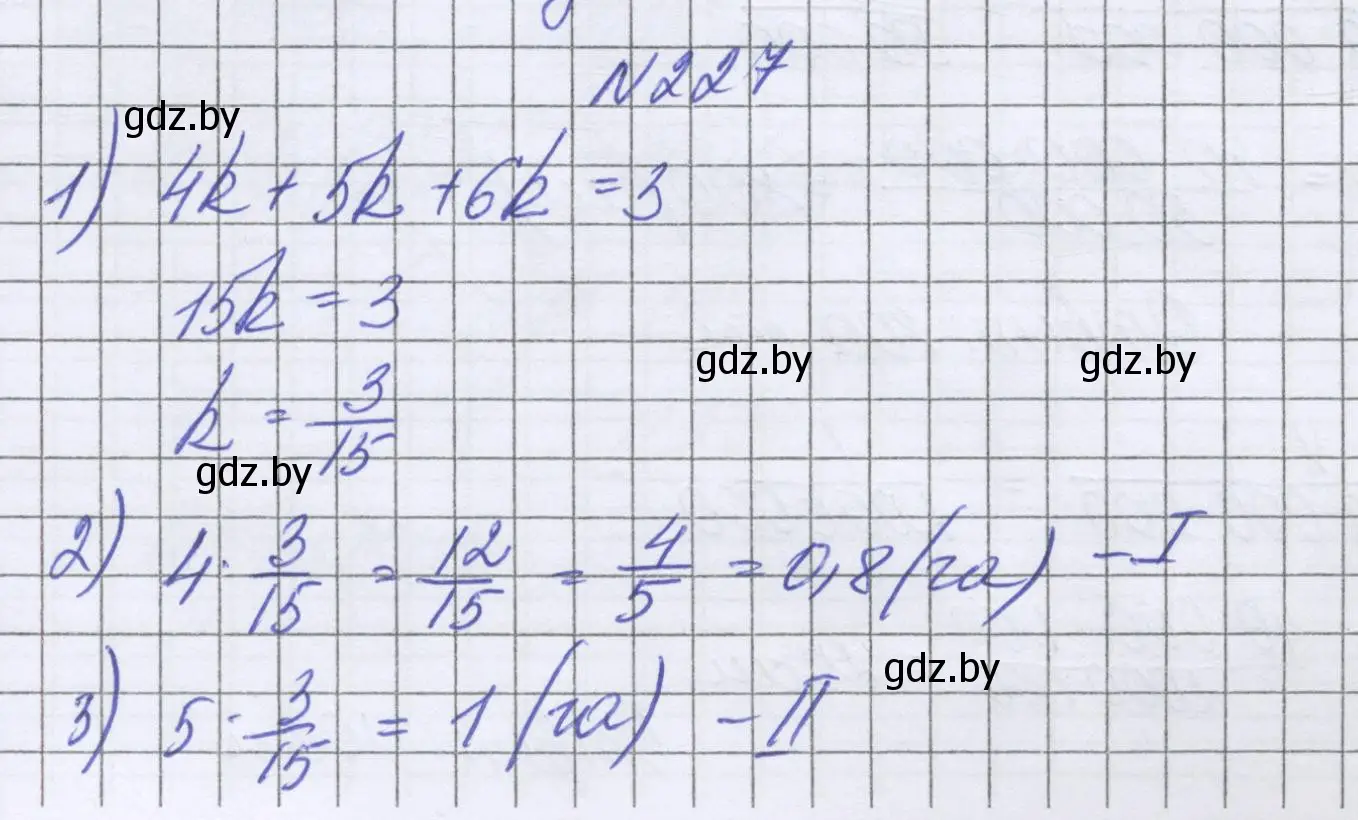 Решение номер 227 (страница 135) гдз по математике 6 класс Герасимов, Пирютко, учебник