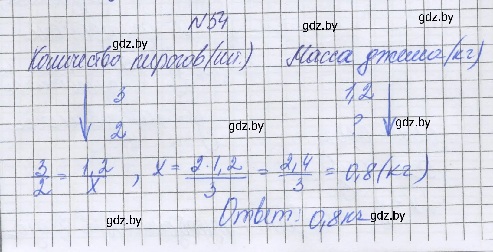 Решение номер 54 (страница 190) гдз по математике 6 класс Герасимов, Пирютко, учебник