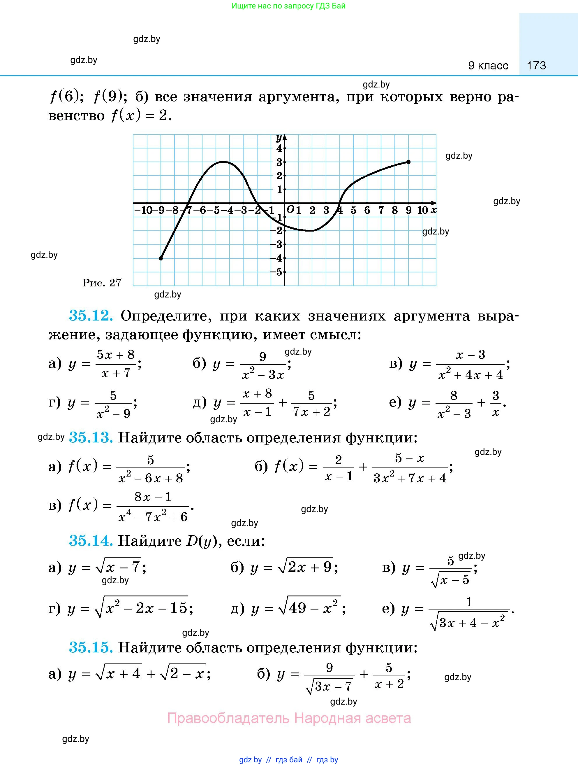 Алгебра, 7-9 класс Сборник задач, авторы: Арефьева Ирина Глебовна, Пирютко Ольга Николаевна, издательство Народная асвета, Минск, 2020, страница 173