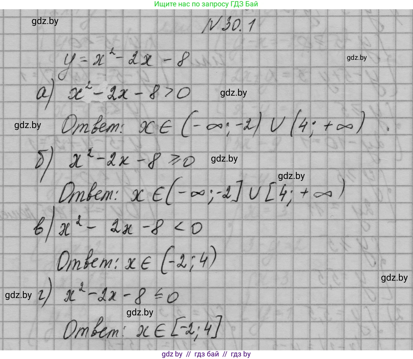 Алгебра, 7-9 класс Сборник задач, авторы: Арефьева Ирина Глебовна, Пирютко Ольга Николаевна, издательство Народная асвета, Минск, 2020, страница 141, номер 30.1, Решение