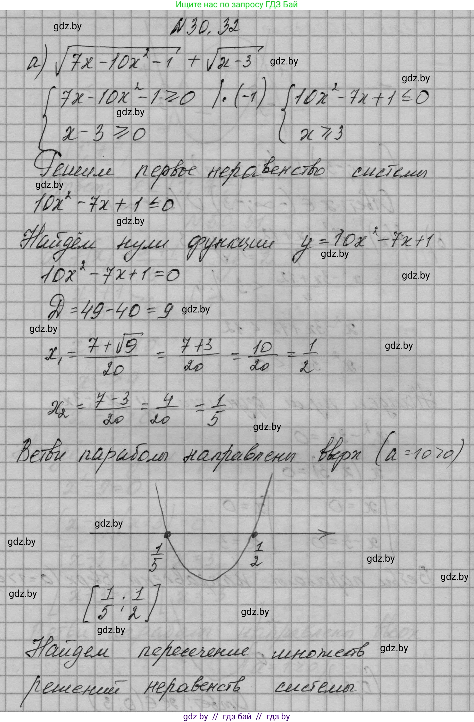 Алгебра, 7-9 класс Сборник задач, авторы: Арефьева Ирина Глебовна, Пирютко Ольга Николаевна, издательство Народная асвета, Минск, 2020, страница 146, номер 30.32, Решение