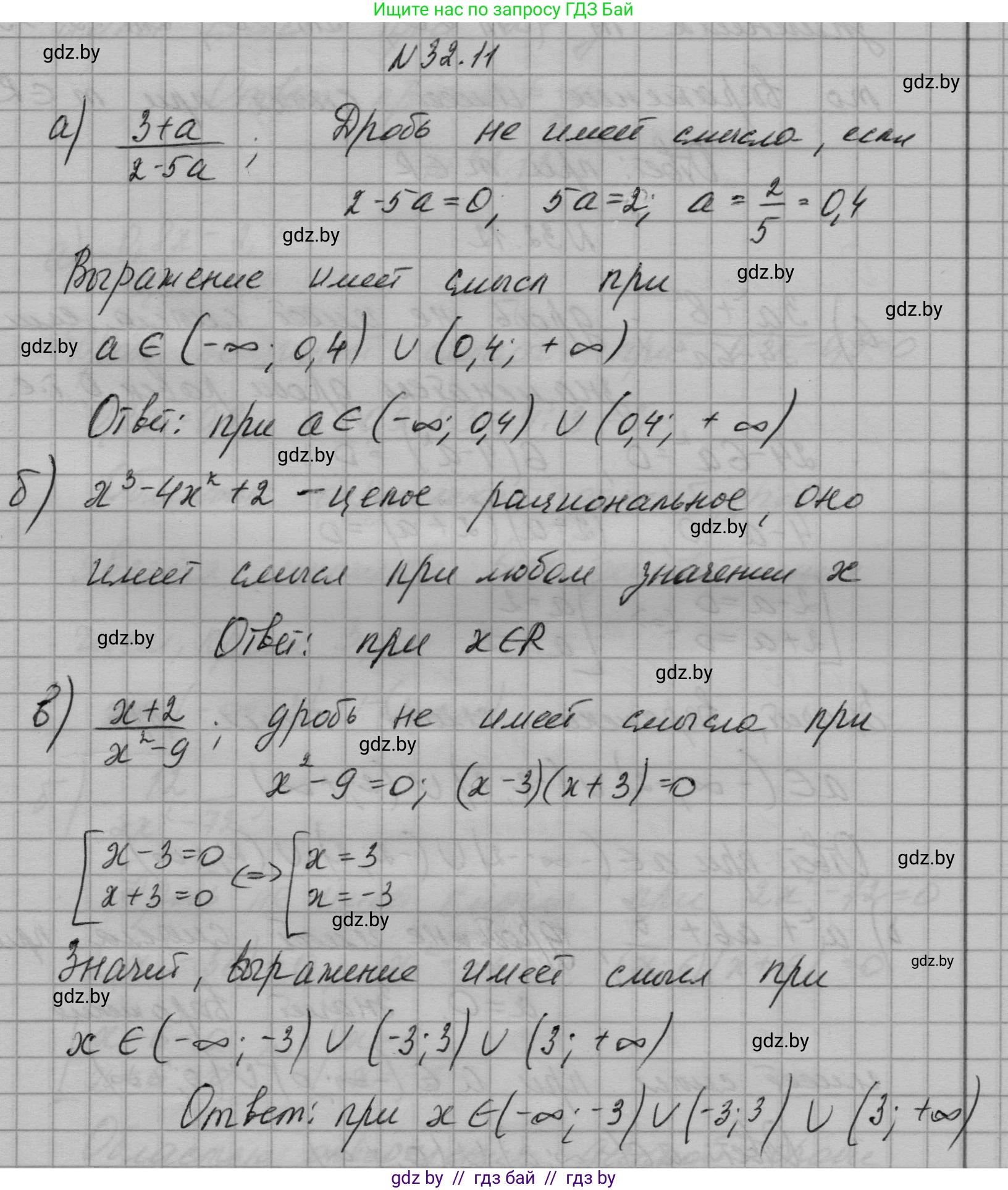 Алгебра, 7-9 класс Сборник задач, авторы: Арефьева Ирина Глебовна, Пирютко Ольга Николаевна, издательство Народная асвета, Минск, 2020, страница 153, номер 32.11, Решение