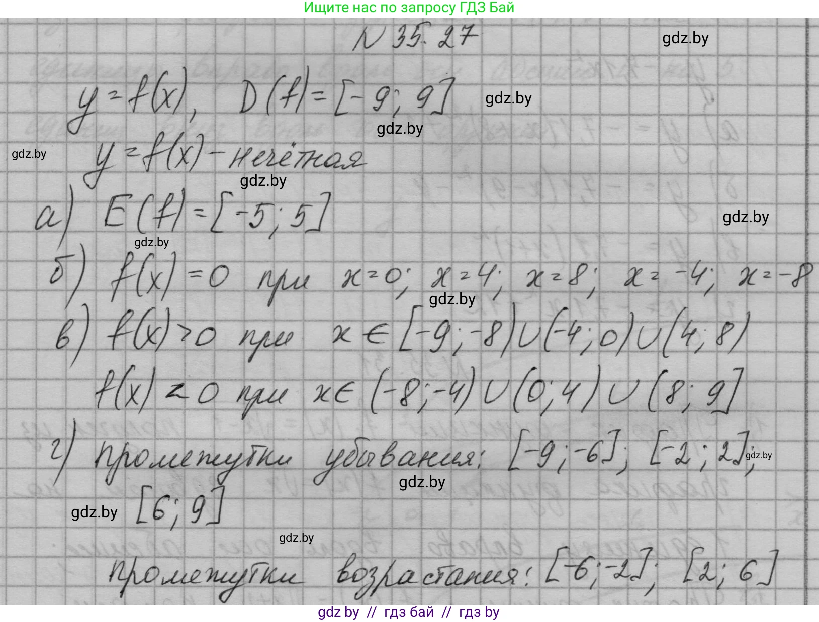 Алгебра, 7-9 класс Сборник задач, авторы: Арефьева Ирина Глебовна, Пирютко Ольга Николаевна, издательство Народная асвета, Минск, 2020, страница 175, номер 35.27, Решение