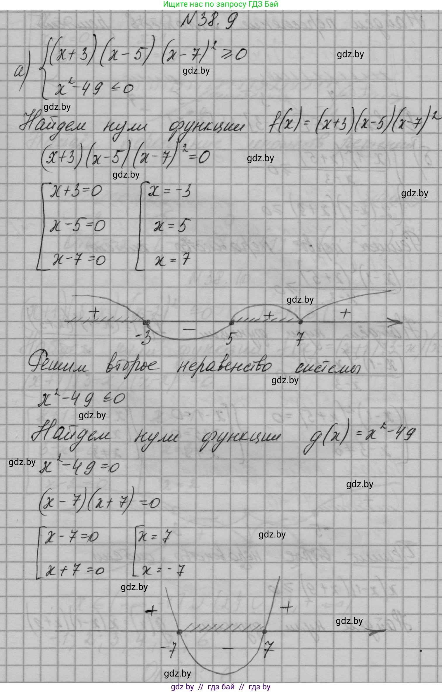 Алгебра, 7-9 класс Сборник задач, авторы: Арефьева Ирина Глебовна, Пирютко Ольга Николаевна, издательство Народная асвета, Минск, 2020, страница 192, номер 38.9, Решение
