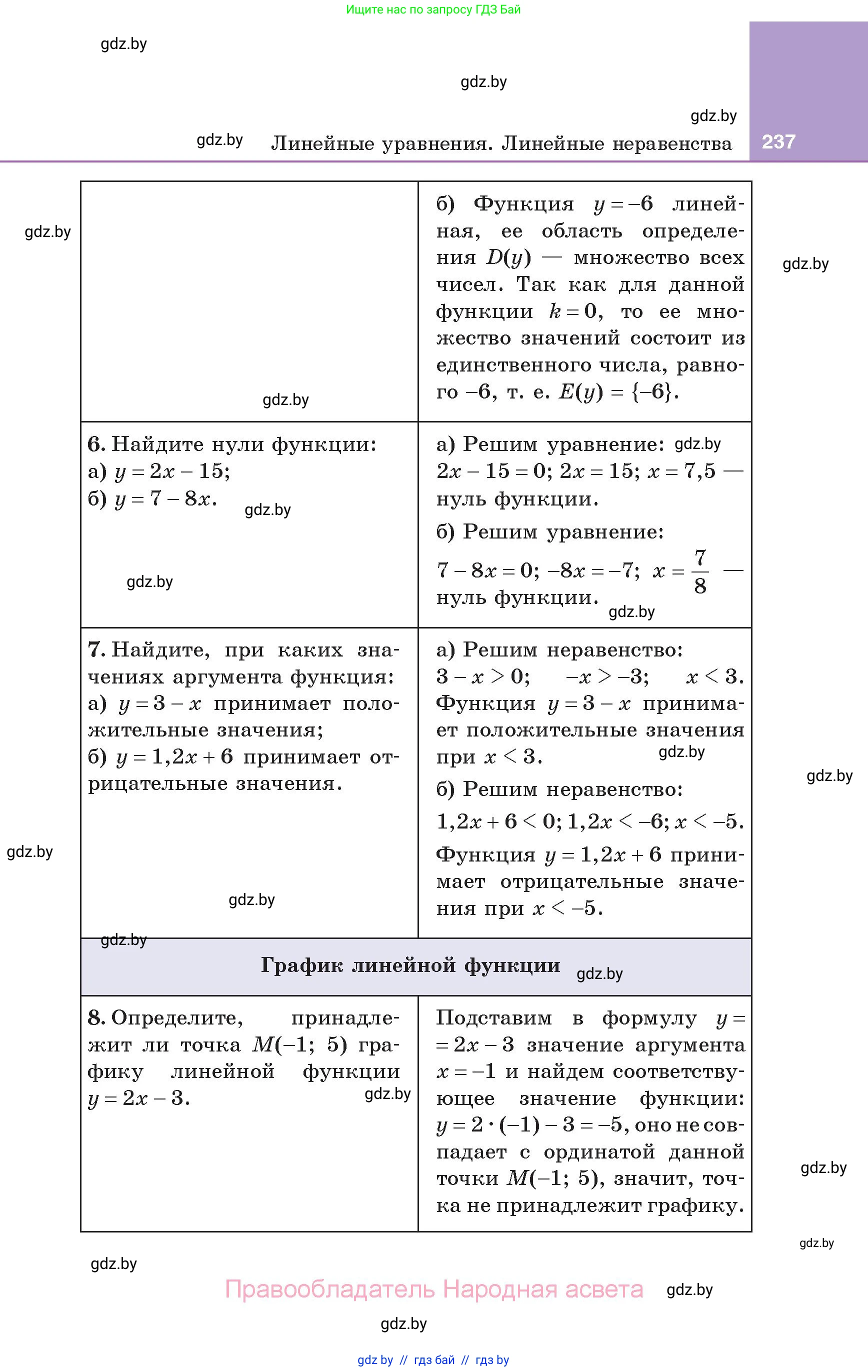 Алгебра, 7 класс Учебник, авторы: Арефьева Ирина Глебовна, Пирютко Ольга Николаевна, издательство Народная асвета, Минск, 2022, зелёного цвета, страница 237