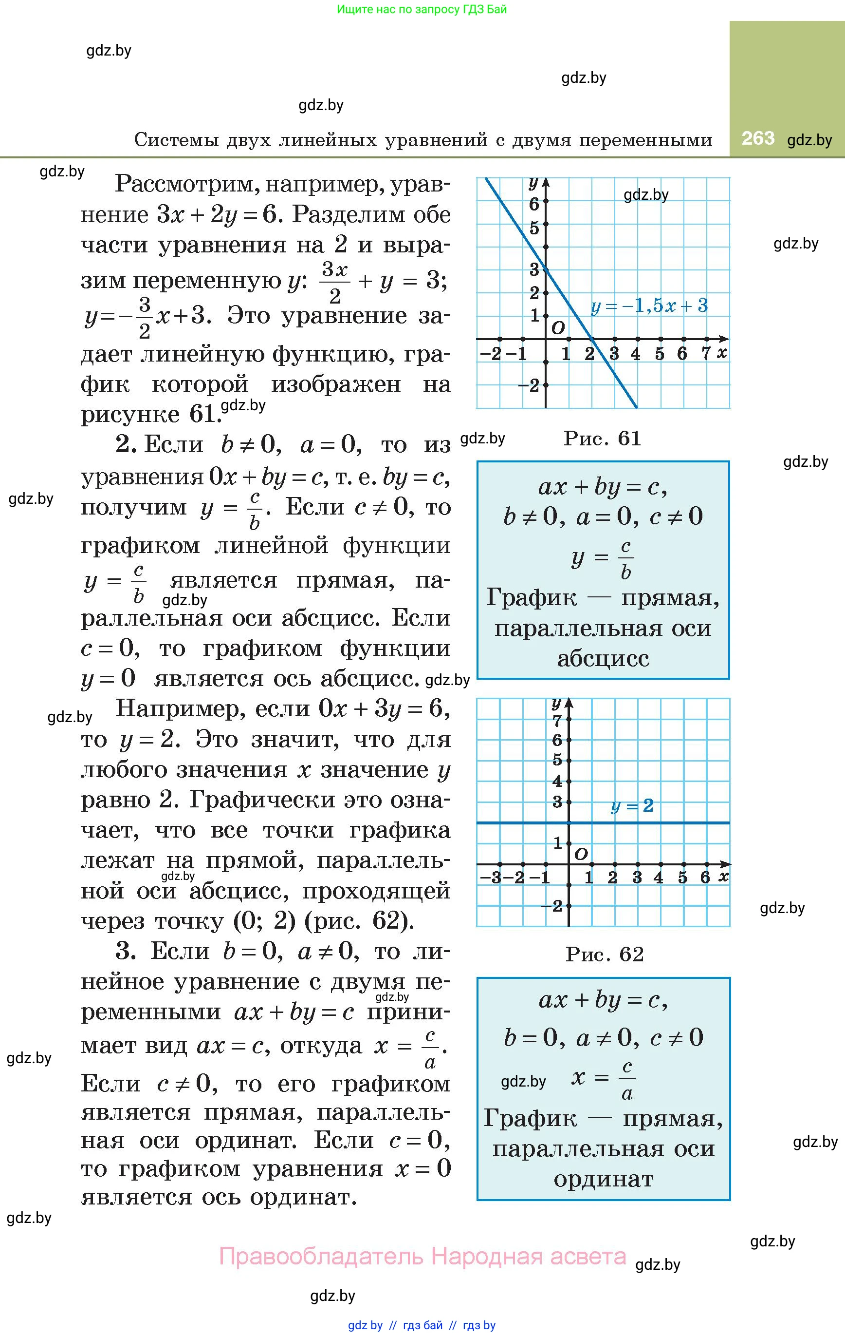 Алгебра, 7 класс Учебник, авторы: Арефьева Ирина Глебовна, Пирютко Ольга Николаевна, издательство Народная асвета, Минск, 2022, зелёного цвета, страница 263