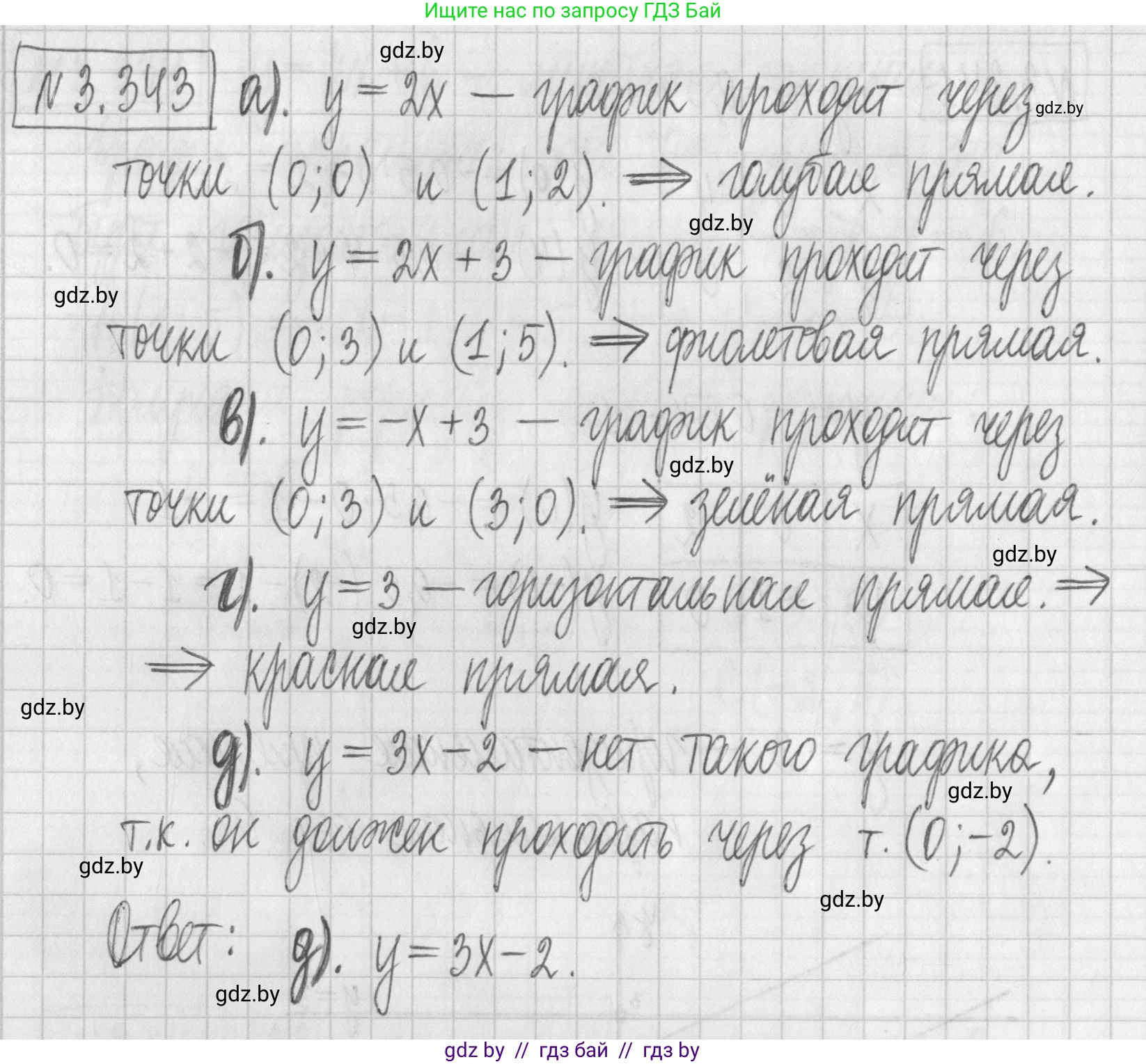 Алгебра, 7 класс Учебник, авторы: Арефьева Ирина Глебовна, Пирютко Ольга Николаевна, издательство Народная асвета, Минск, 2022, зелёного цвета, страница 244, номер 3.343, Решение