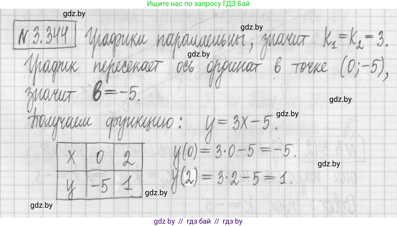 Алгебра, 7 класс Учебник, авторы: Арефьева Ирина Глебовна, Пирютко Ольга Николаевна, издательство Народная асвета, Минск, 2022, зелёного цвета, страница 244, номер 3.344, Решение