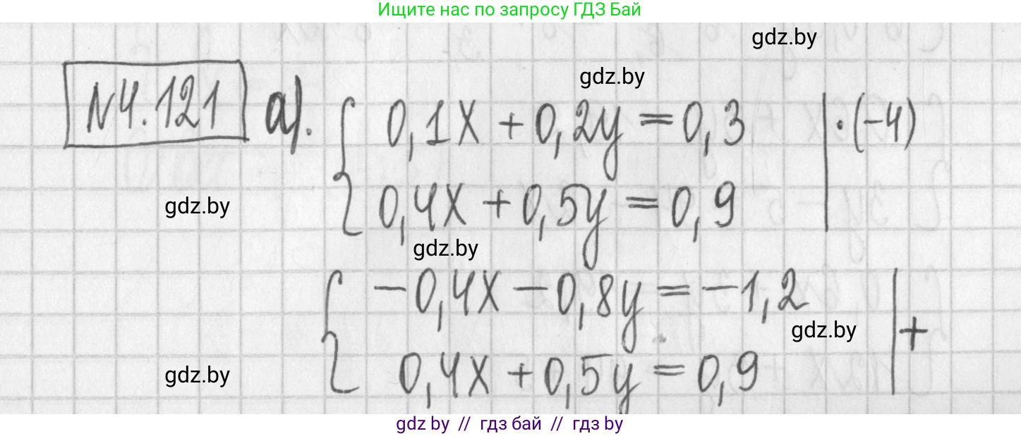 Алгебра, 7 класс Учебник, авторы: Арефьева Ирина Глебовна, Пирютко Ольга Николаевна, издательство Народная асвета, Минск, 2022, зелёного цвета, страница 288, номер 4.121, Решение