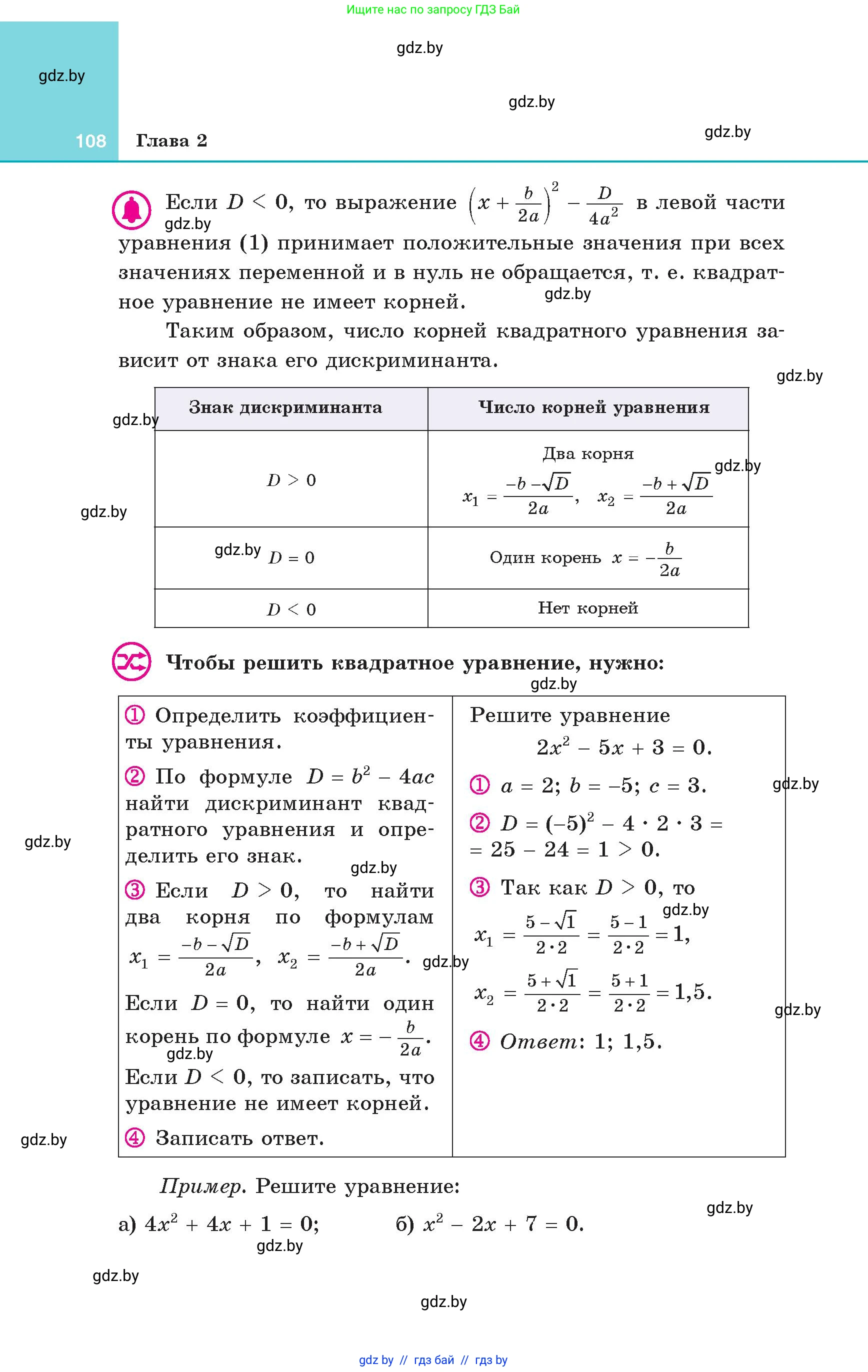Алгебра, 8 класс Учебник, авторы: Арефьева Ирина Глебовна, Пирютко Ольга Николаевна, издательство Адукацыя i выхаванне, Минск, 2024, бирюзового цвета, страница 108
