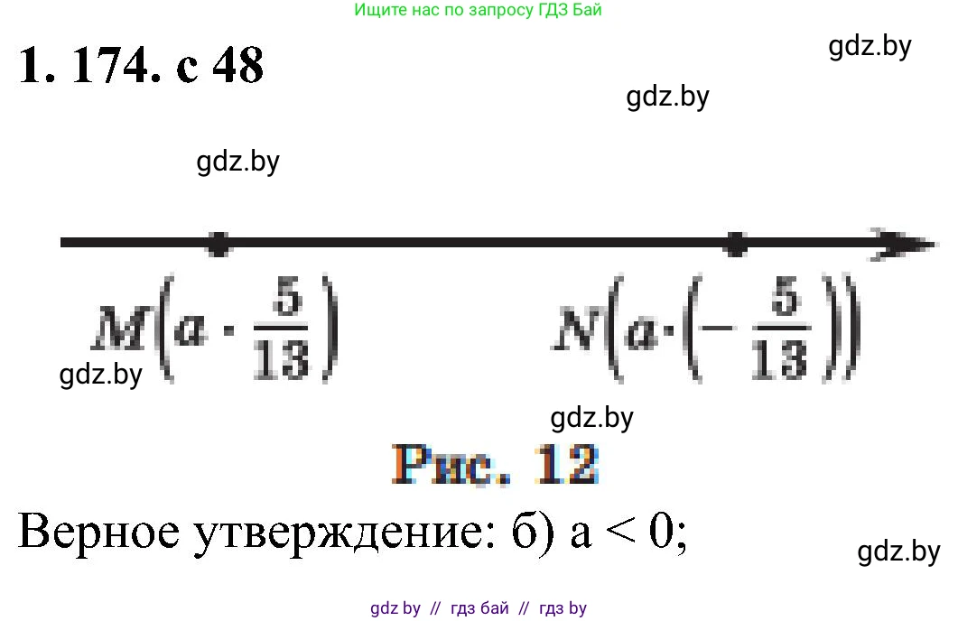 Алгебра, 8 класс Учебник, авторы: Арефьева Ирина Глебовна, Пирютко Ольга Николаевна, издательство Адукацыя i выхаванне, Минск, 2024, бирюзового цвета, страница 48, номер 1.174, Решение