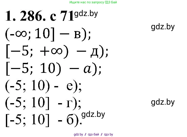Алгебра, 8 класс Учебник, авторы: Арефьева Ирина Глебовна, Пирютко Ольга Николаевна, издательство Адукацыя i выхаванне, Минск, 2024, бирюзового цвета, страница 71, номер 1.286, Решение