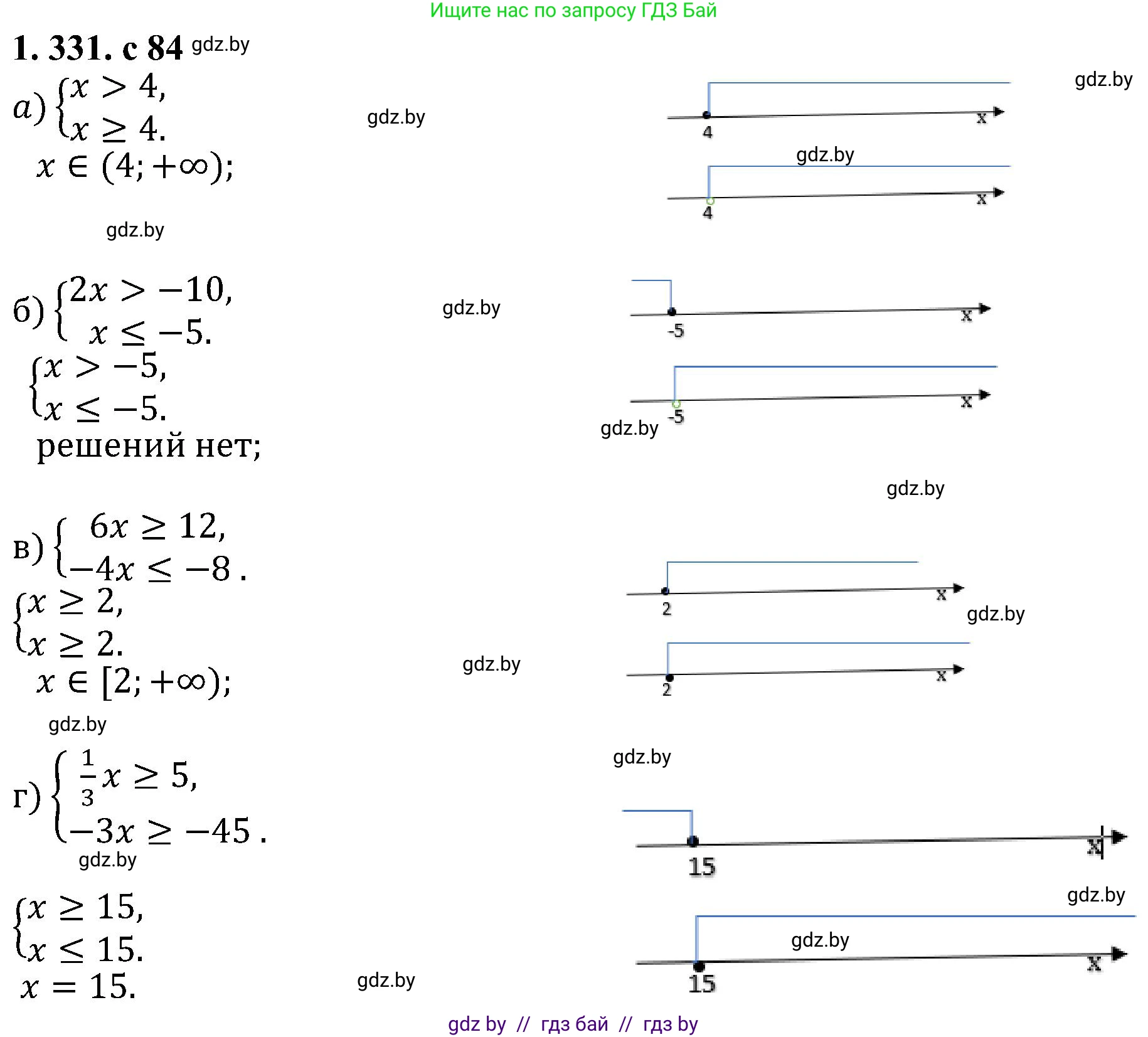 Алгебра, 8 класс Учебник, авторы: Арефьева Ирина Глебовна, Пирютко Ольга Николаевна, издательство Адукацыя i выхаванне, Минск, 2024, бирюзового цвета, страница 84, номер 1.331, Решение