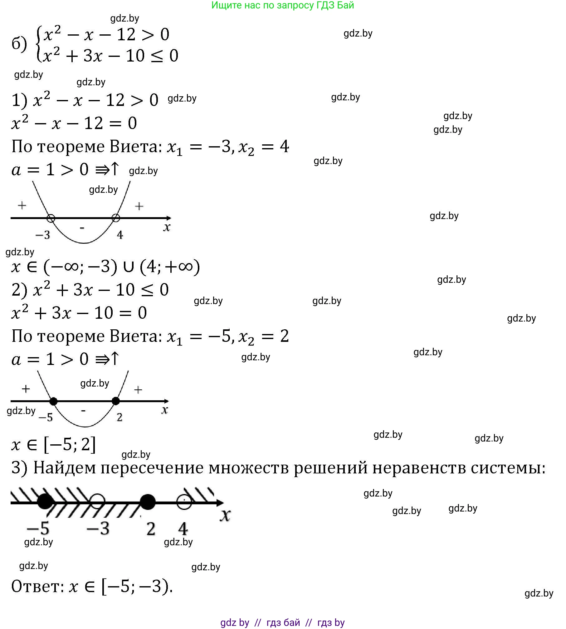 Алгебра, 8 класс Учебник, авторы: Арефьева Ирина Глебовна, Пирютко Ольга Николаевна, издательство Адукацыя i выхаванне, Минск, 2024, бирюзового цвета, страница 212, номер 7, Решение (продолжение 2)
