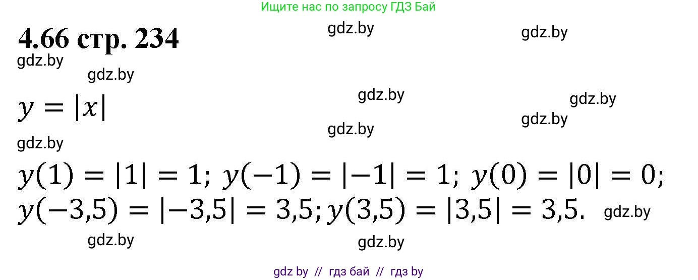 Алгебра, 8 класс Учебник, авторы: Арефьева Ирина Глебовна, Пирютко Ольга Николаевна, издательство Адукацыя i выхаванне, Минск, 2024, бирюзового цвета, страница 234, номер 4.66, Решение