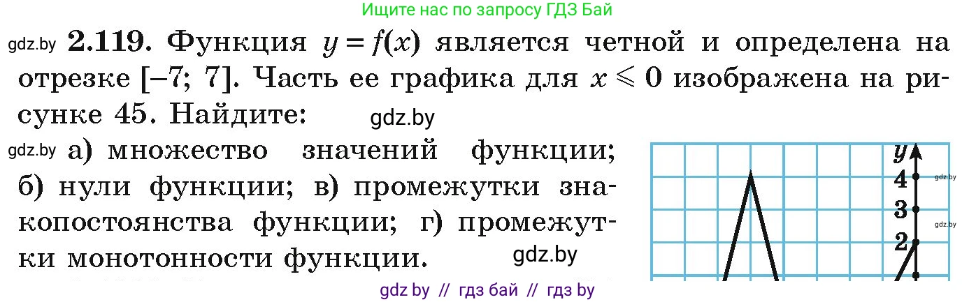 Алгебра, 9 класс Учебник, авторы: Арефьева Ирина Глебовна, Пирютко Ольга Николаевна, издательство Народная асвета, Минск, 2019, голубого цвета, страница 117, номер 2.119, Условие