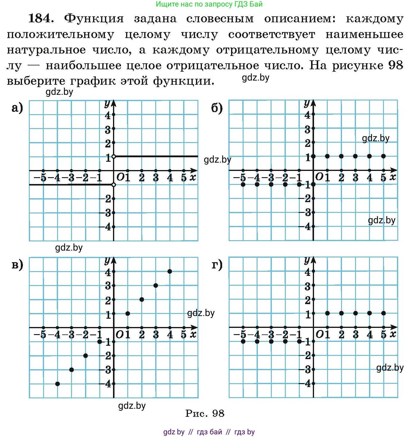 Алгебра, 9 класс Учебник, авторы: Арефьева Ирина Глебовна, Пирютко Ольга Николаевна, издательство Народная асвета, Минск, 2019, голубого цвета, страница 282, номер 184, Условие