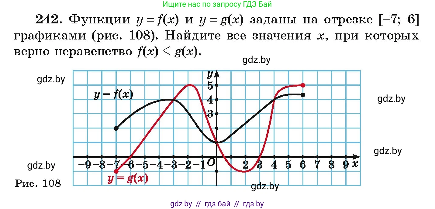 Алгебра, 9 класс Учебник, авторы: Арефьева Ирина Глебовна, Пирютко Ольга Николаевна, издательство Народная асвета, Минск, 2019, голубого цвета, страница 291, номер 242, Условие