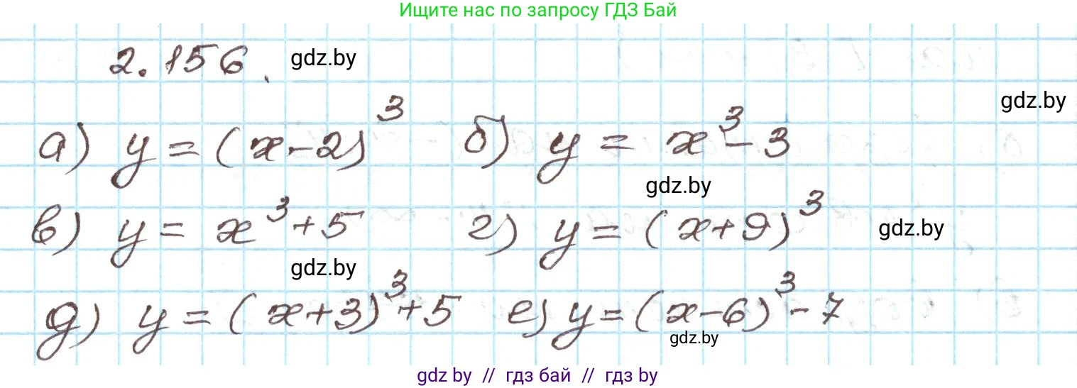Алгебра, 9 класс Учебник, авторы: Арефьева Ирина Глебовна, Пирютко Ольга Николаевна, издательство Народная асвета, Минск, 2019, голубого цвета, страница 129, номер 2.156, Решение