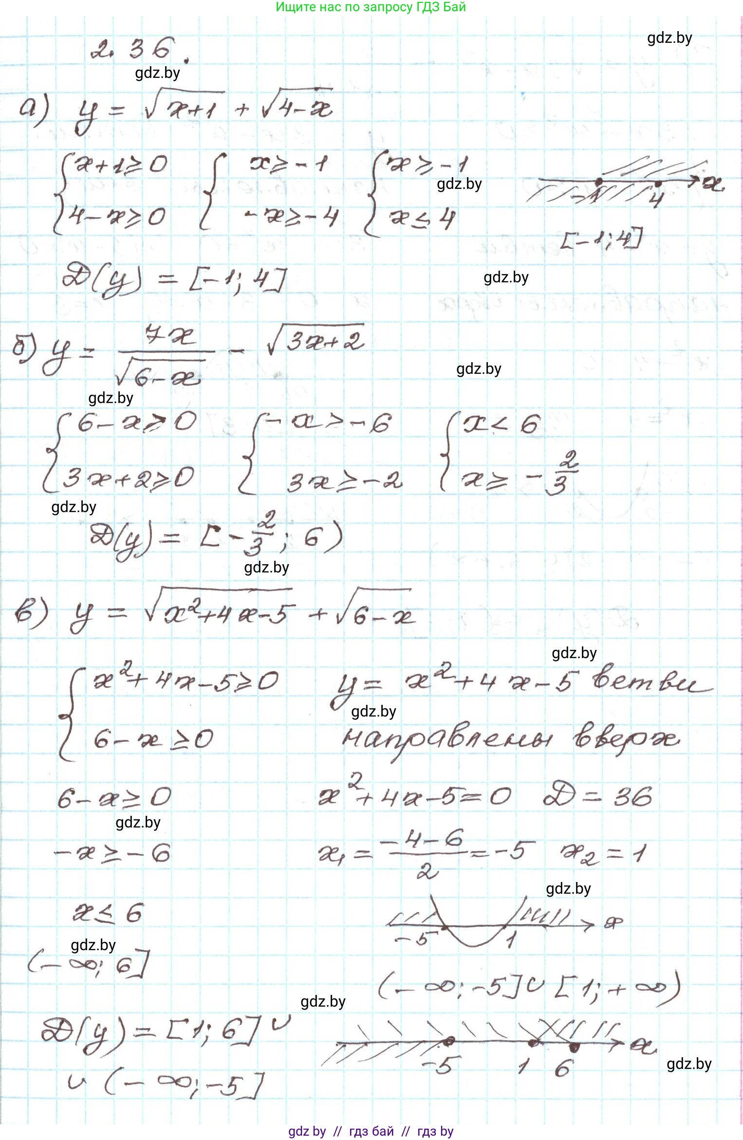 Алгебра, 9 класс Учебник, авторы: Арефьева Ирина Глебовна, Пирютко Ольга Николаевна, издательство Народная асвета, Минск, 2019, голубого цвета, страница 89, номер 2.36, Решение