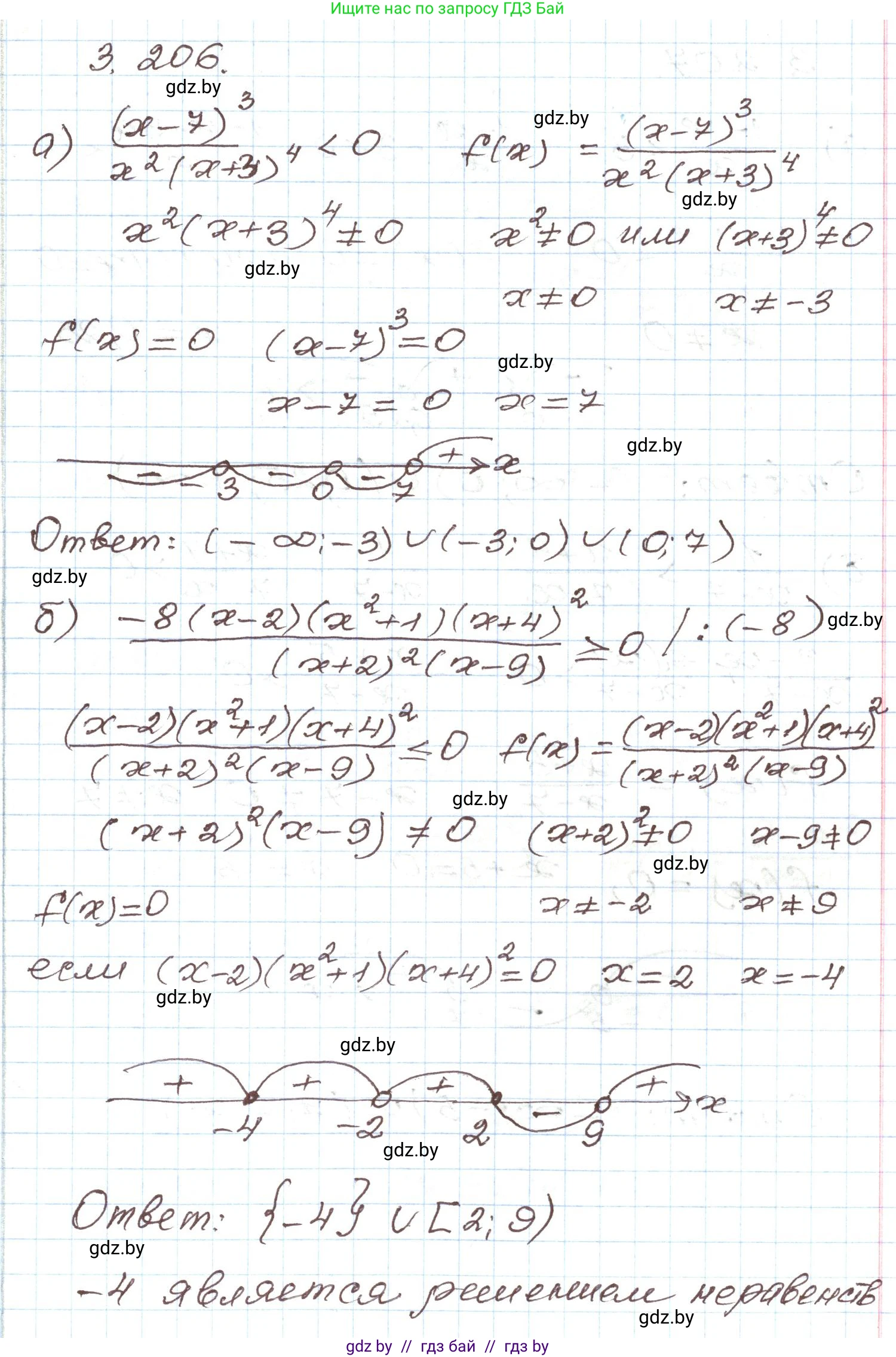 Алгебра, 9 класс Учебник, авторы: Арефьева Ирина Глебовна, Пирютко Ольга Николаевна, издательство Народная асвета, Минск, 2019, голубого цвета, страница 198, номер 3.206, Решение