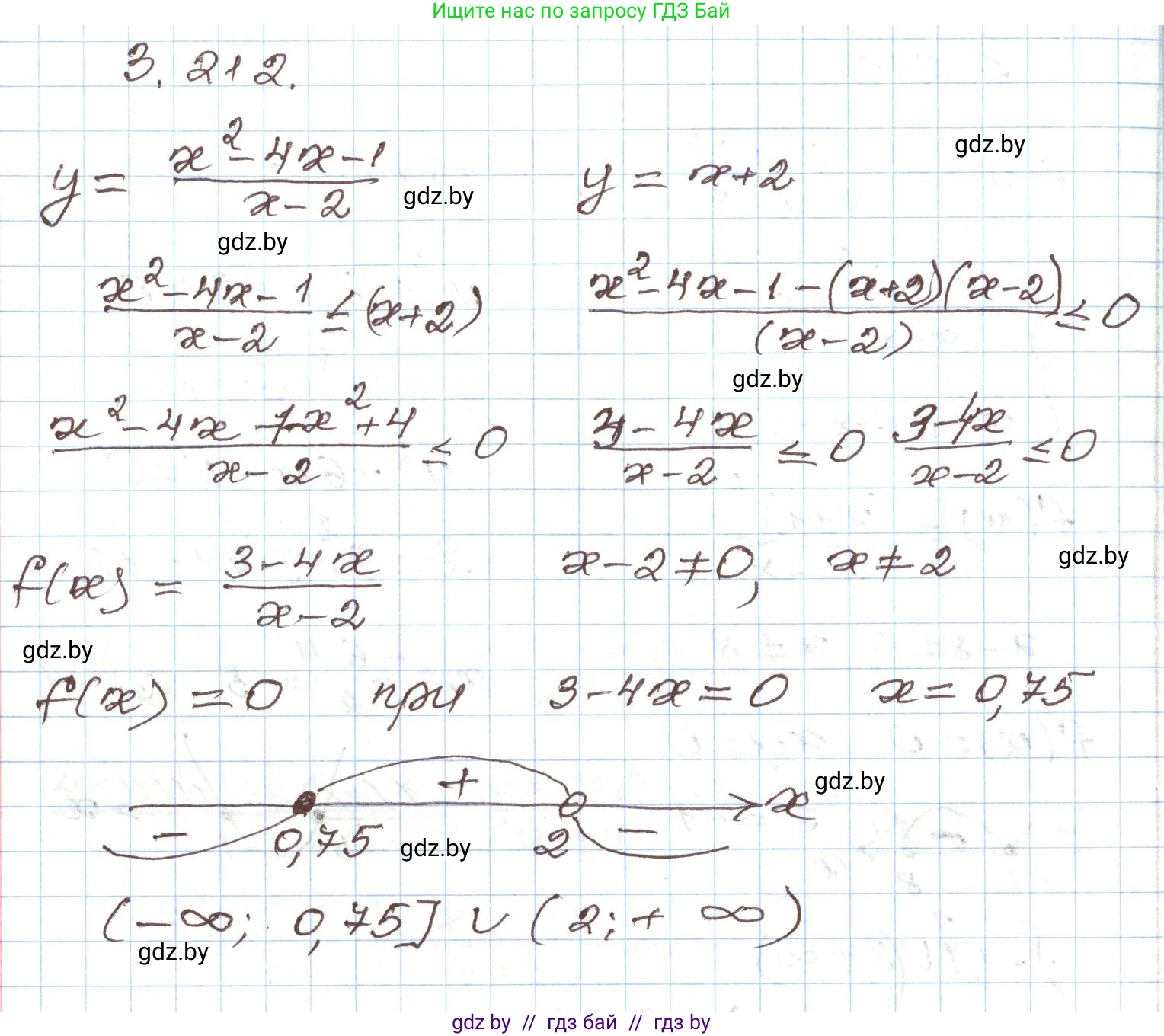 Алгебра, 9 класс Учебник, авторы: Арефьева Ирина Глебовна, Пирютко Ольга Николаевна, издательство Народная асвета, Минск, 2019, голубого цвета, страница 199, номер 3.212, Решение