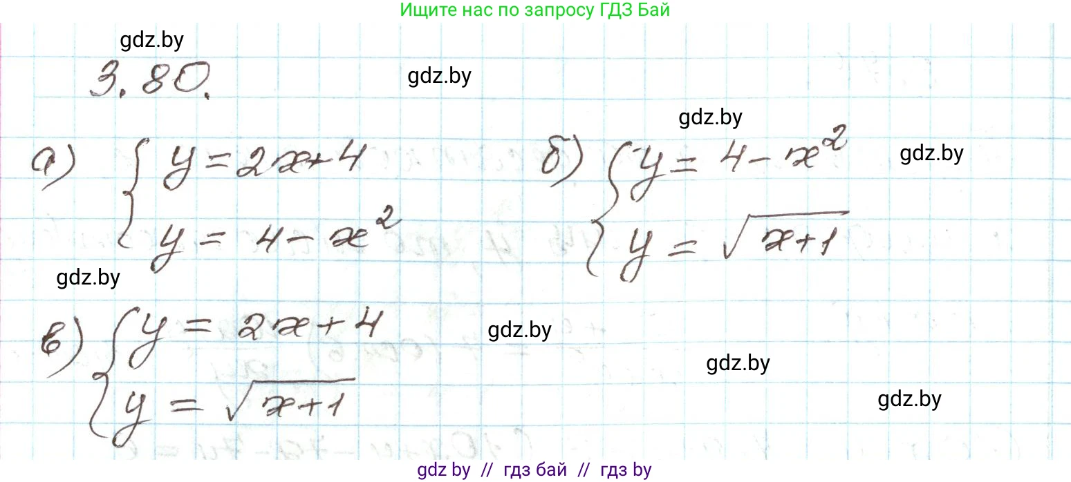 Алгебра, 9 класс Учебник, авторы: Арефьева Ирина Глебовна, Пирютко Ольга Николаевна, издательство Народная асвета, Минск, 2019, голубого цвета, страница 166, номер 3.80, Решение