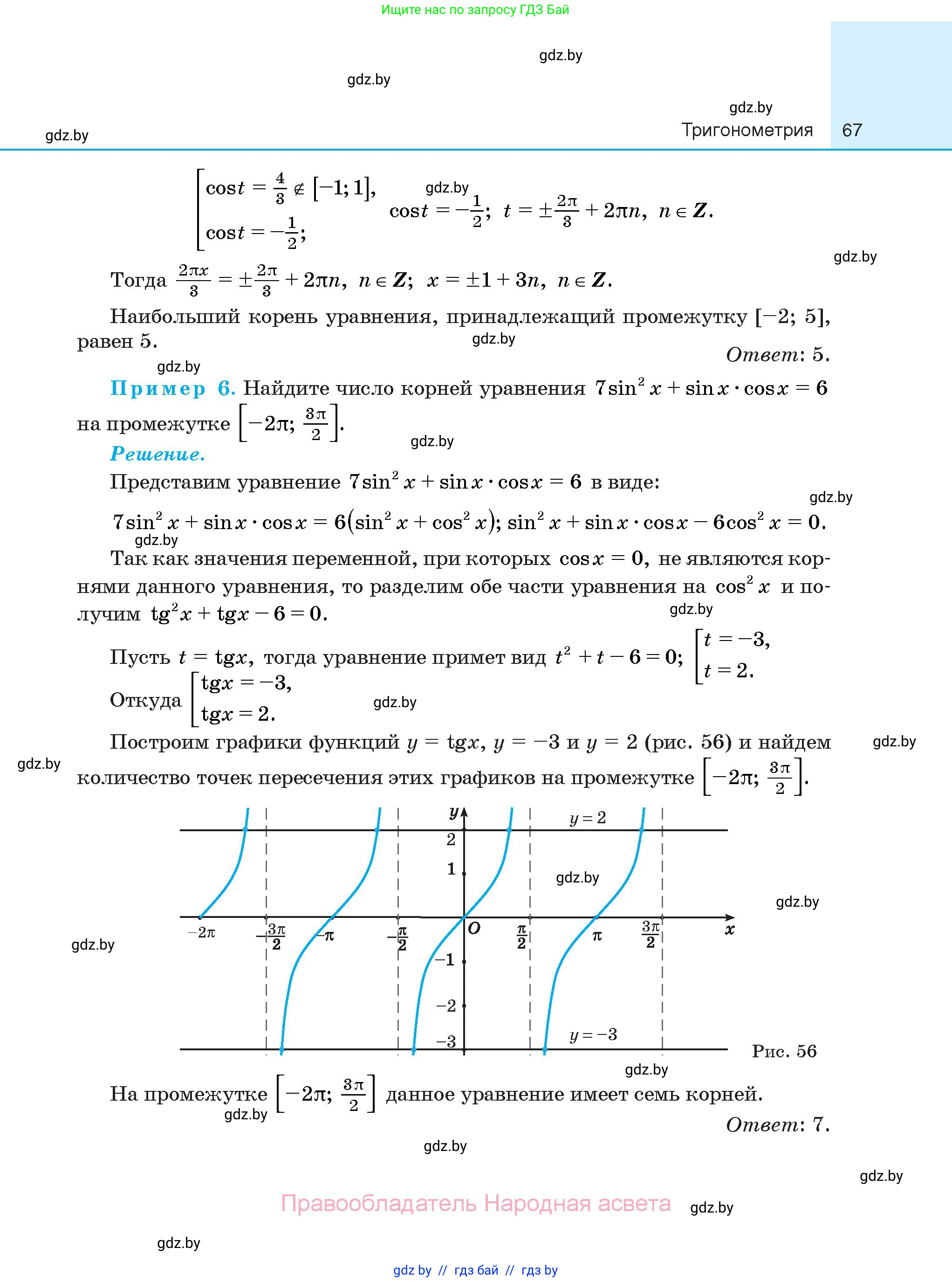 Алгебра, 10 класс Сборник задач, авторы: Арефьева Ирина Глебовна, Пирютко Ольга Николаевна, издательство Народная асвета, Минск, 2020, белого цвета, страница 67