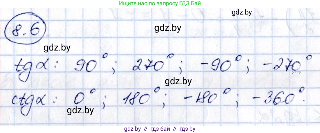 Алгебра, 10 класс Сборник задач, авторы: Арефьева Ирина Глебовна, Пирютко Ольга Николаевна, издательство Народная асвета, Минск, 2020, белого цвета, страница 43, номер 8.6, Решение