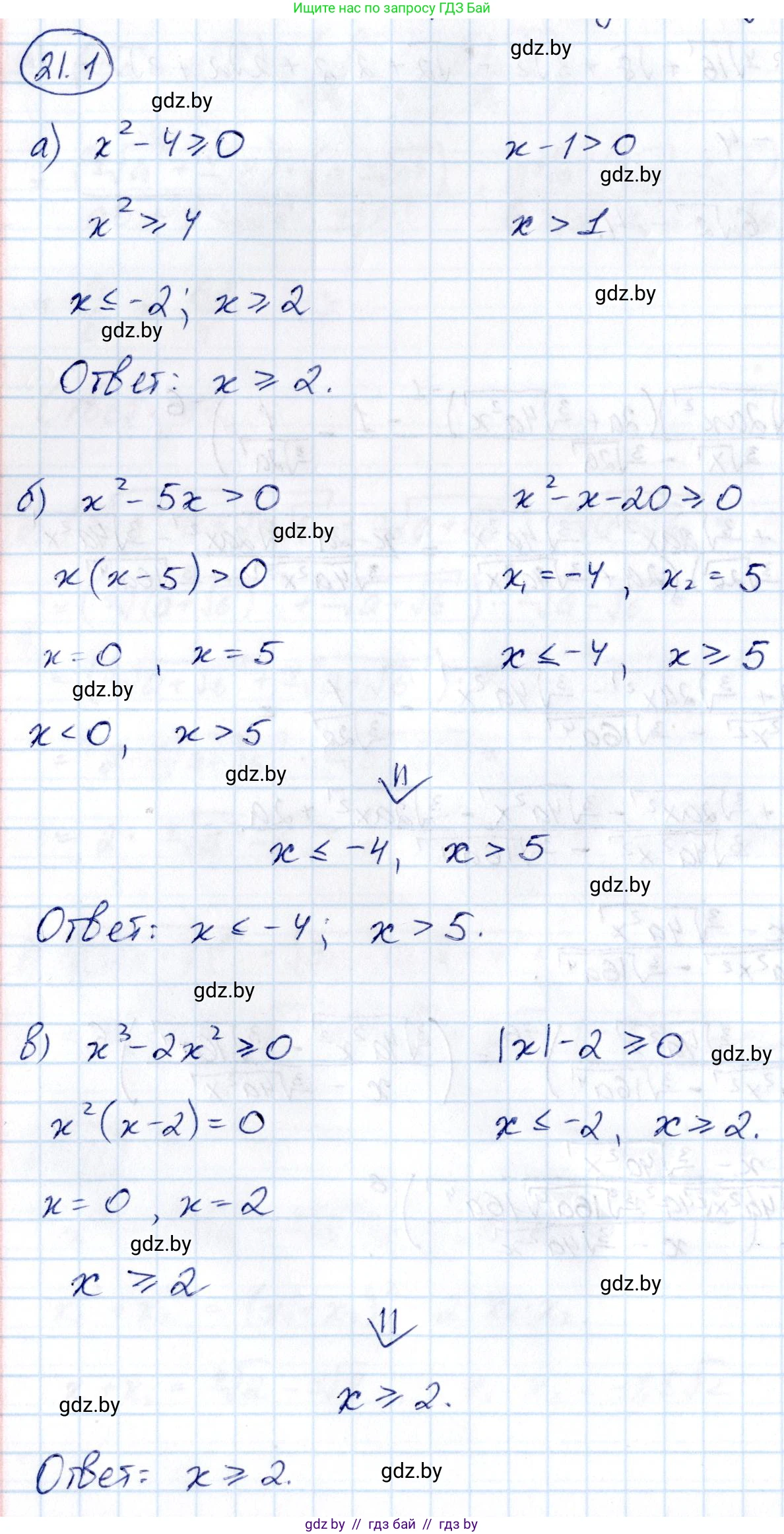 Алгебра, 10 класс Сборник задач, авторы: Арефьева Ирина Глебовна, Пирютко Ольга Николаевна, издательство Народная асвета, Минск, 2020, белого цвета, страница 106, номер 21.1, Решение
