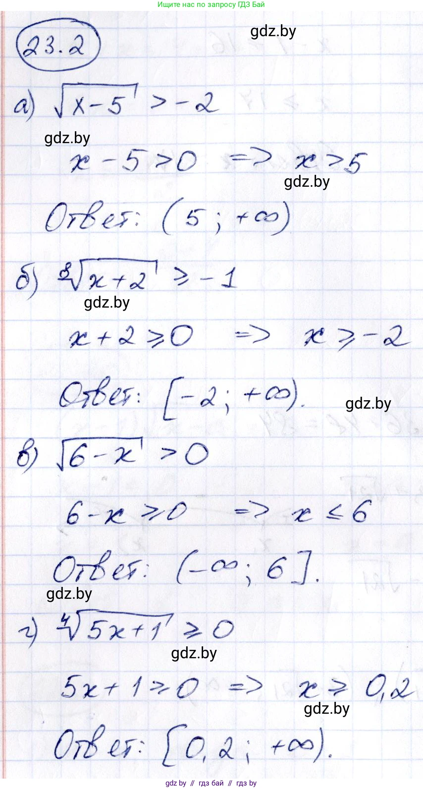 Алгебра, 10 класс Сборник задач, авторы: Арефьева Ирина Глебовна, Пирютко Ольга Николаевна, издательство Народная асвета, Минск, 2020, белого цвета, страница 116, номер 23.2, Решение