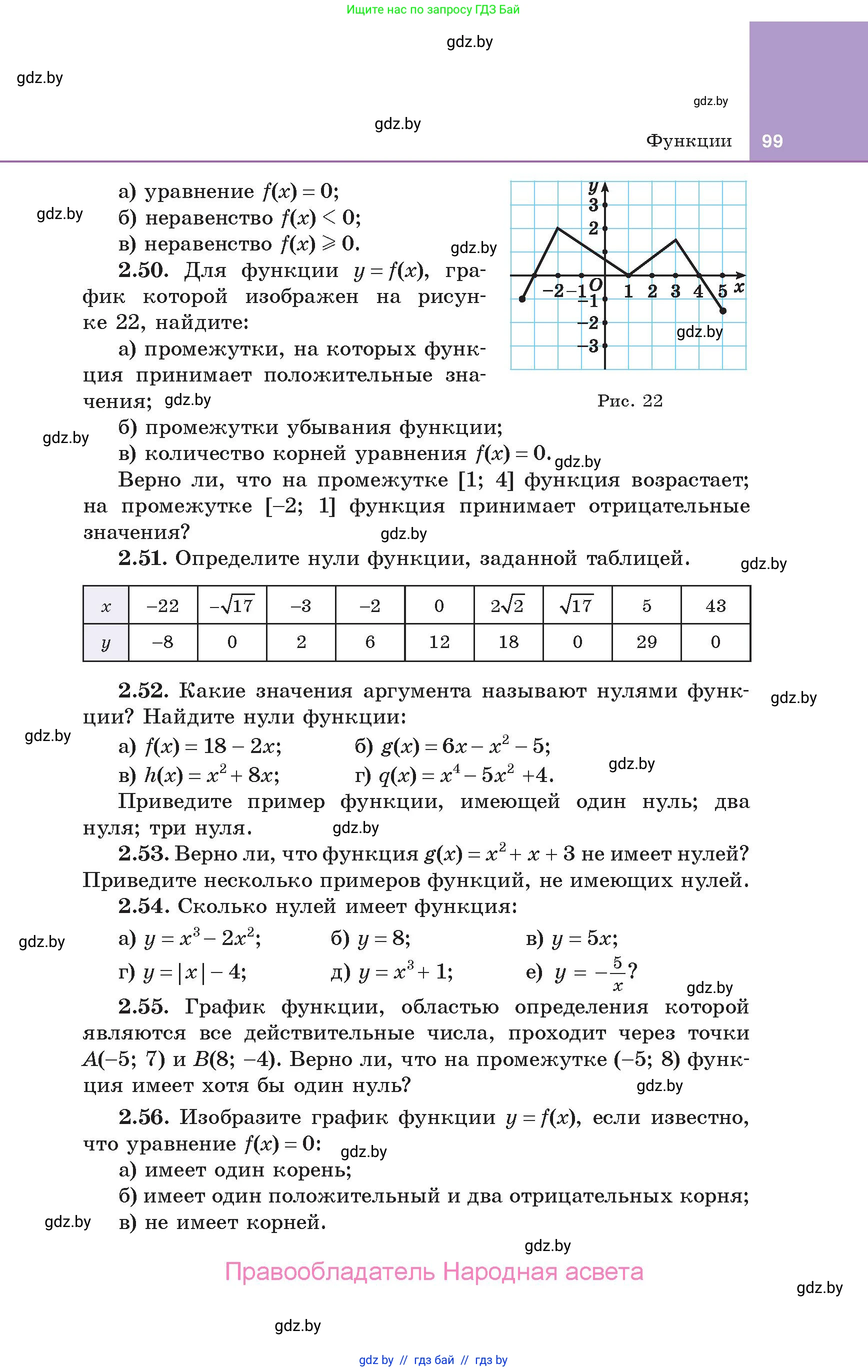 Алгебра, 10 класс Учебник, авторы: Арефьева Ирина Глебовна, Пирютко Ольга Николаевна, издательство Народная асвета, Минск, 2019, голубого цвета, страница 99