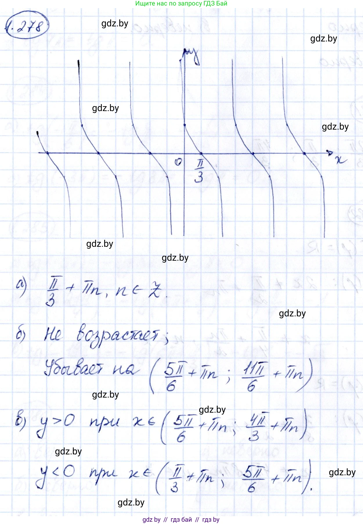 Алгебра, 10 класс Учебник, авторы: Арефьева Ирина Глебовна, Пирютко Ольга Николаевна, издательство Народная асвета, Минск, 2019, голубого цвета, страница 84, номер 1.278, Решение