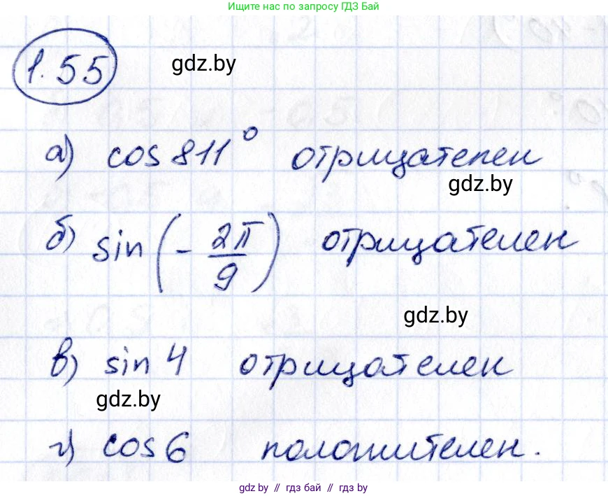 Алгебра, 10 класс Учебник, авторы: Арефьева Ирина Глебовна, Пирютко Ольга Николаевна, издательство Народная асвета, Минск, 2019, голубого цвета, страница 29, номер 1.55, Решение