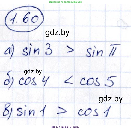 Алгебра, 10 класс Учебник, авторы: Арефьева Ирина Глебовна, Пирютко Ольга Николаевна, издательство Народная асвета, Минск, 2019, голубого цвета, страница 29, номер 1.60, Решение