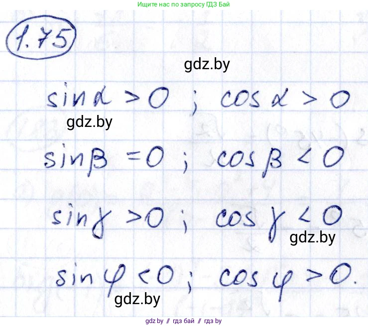 Алгебра, 10 класс Учебник, авторы: Арефьева Ирина Глебовна, Пирютко Ольга Николаевна, издательство Народная асвета, Минск, 2019, голубого цвета, страница 31, номер 1.75, Решение