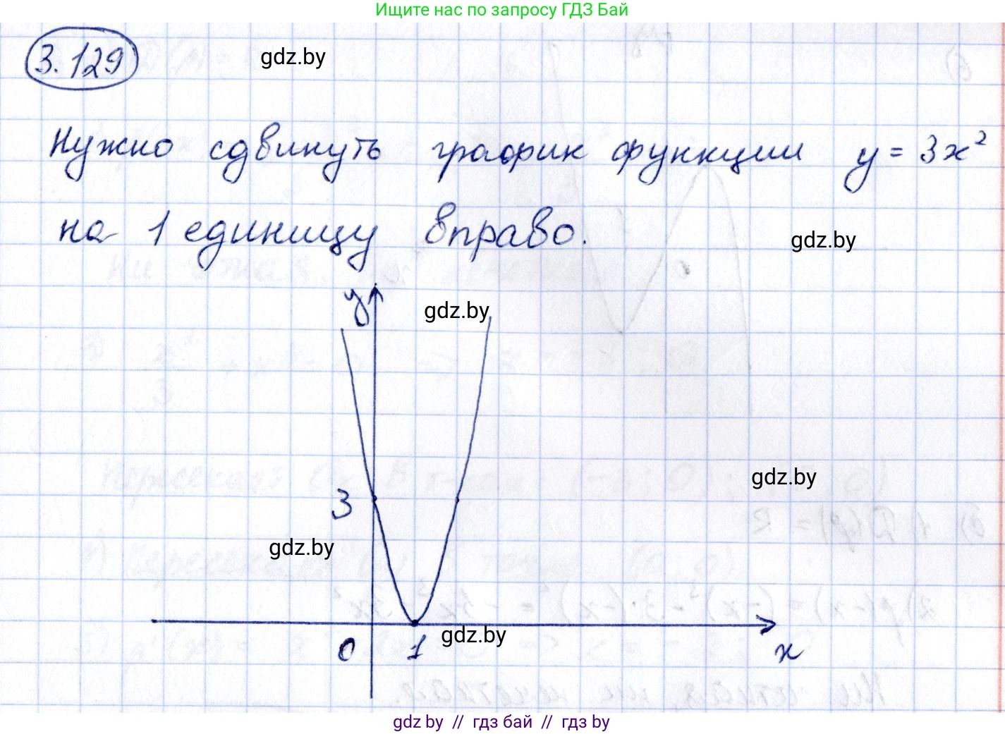 Алгебра, 10 класс Учебник, авторы: Арефьева Ирина Глебовна, Пирютко Ольга Николаевна, издательство Народная асвета, Минск, 2019, голубого цвета, страница 256, номер 3.129, Решение