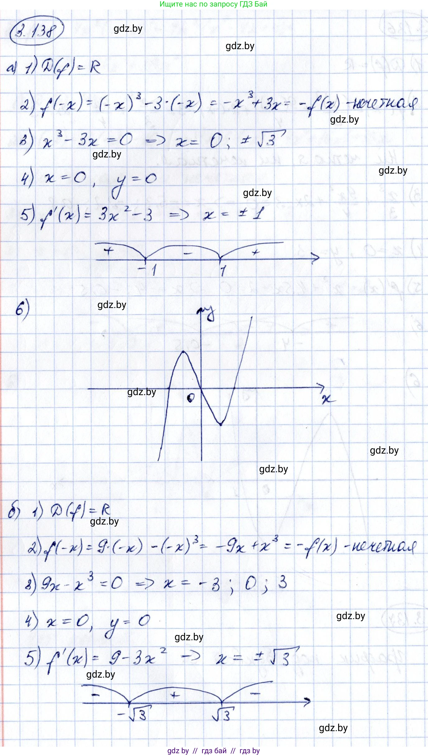 Алгебра, 10 класс Учебник, авторы: Арефьева Ирина Глебовна, Пирютко Ольга Николаевна, издательство Народная асвета, Минск, 2019, голубого цвета, страница 264, номер 3.138, Решение