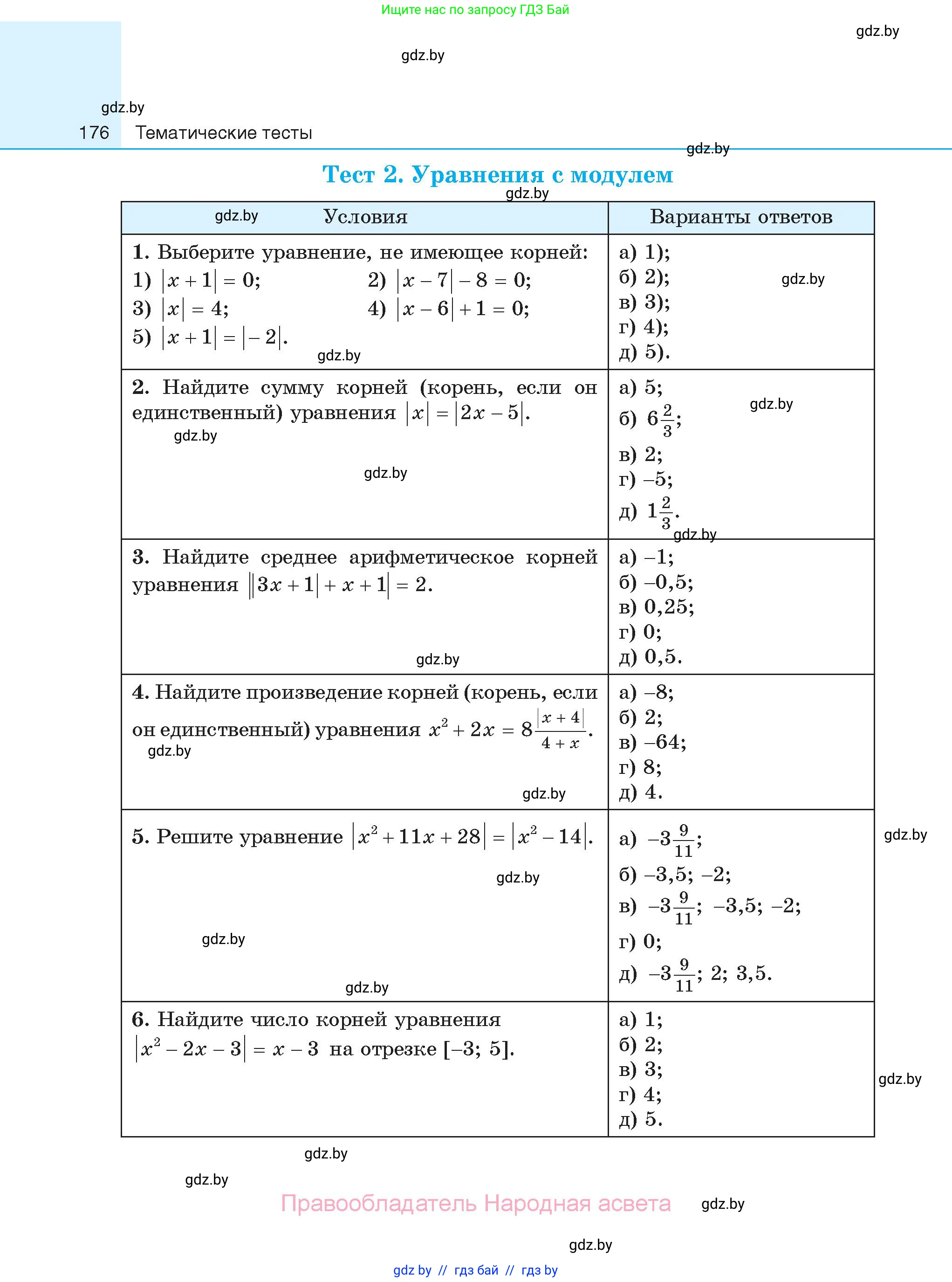 Алгебра, 11 класс Сборник задач, авторы: Арефьева Ирина Глебовна, Пирютко Ольга Николаевна, издательство Народная асвета, Минск, 2020, белого цвета, страница 176