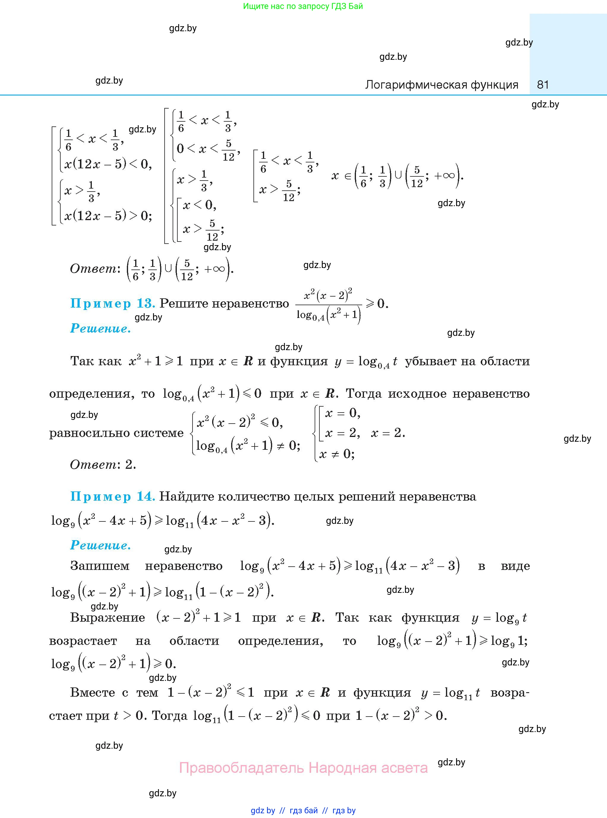 Алгебра, 11 класс Сборник задач, авторы: Арефьева Ирина Глебовна, Пирютко Ольга Николаевна, издательство Народная асвета, Минск, 2020, белого цвета, страница 81